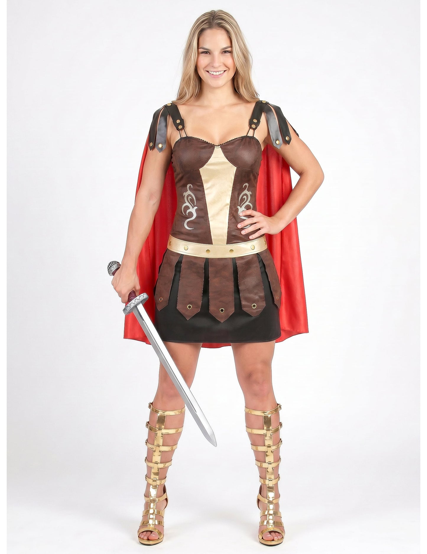 Disfarce de gladiadora romana adulto