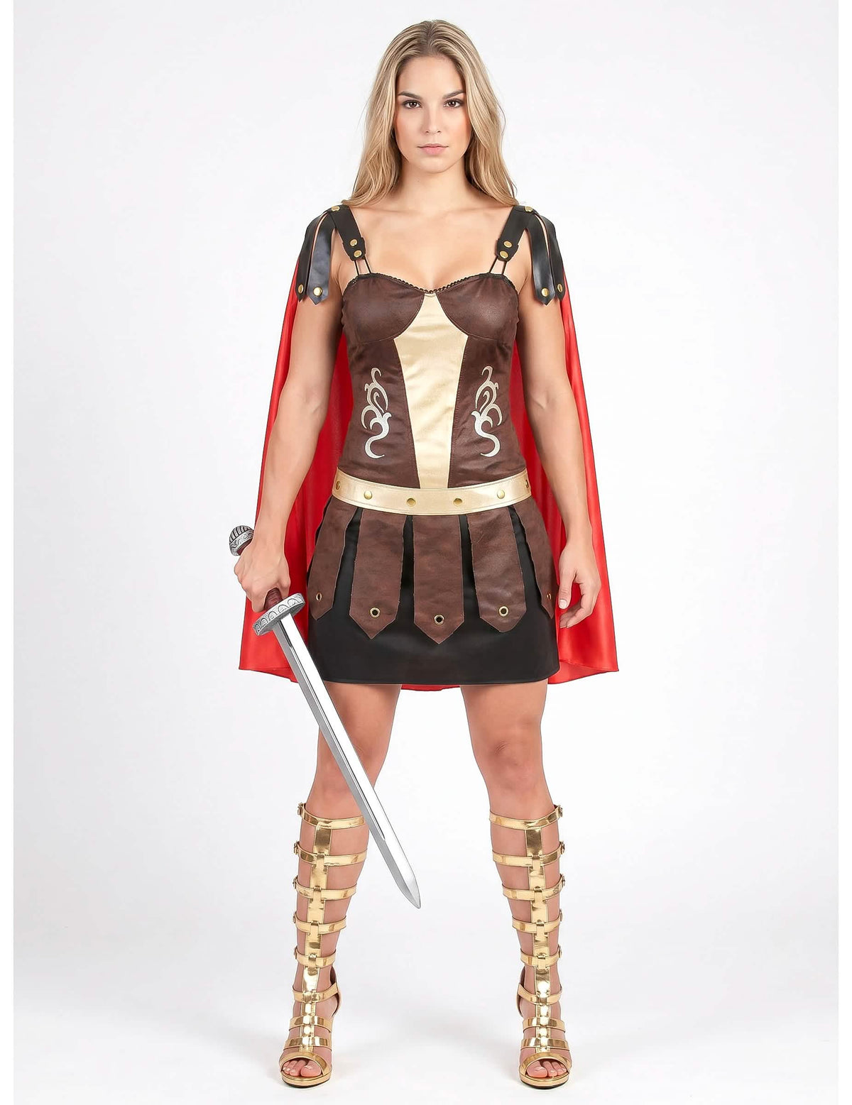 Disfarce de gladiadora romana adulto