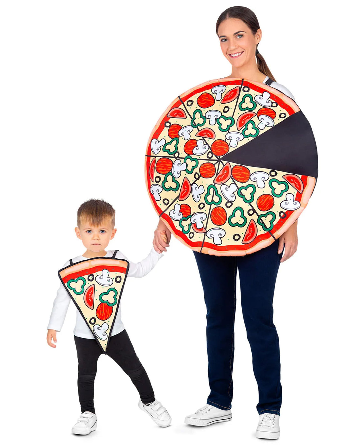 Déguisement de pizza pour parent et enfant multicolore