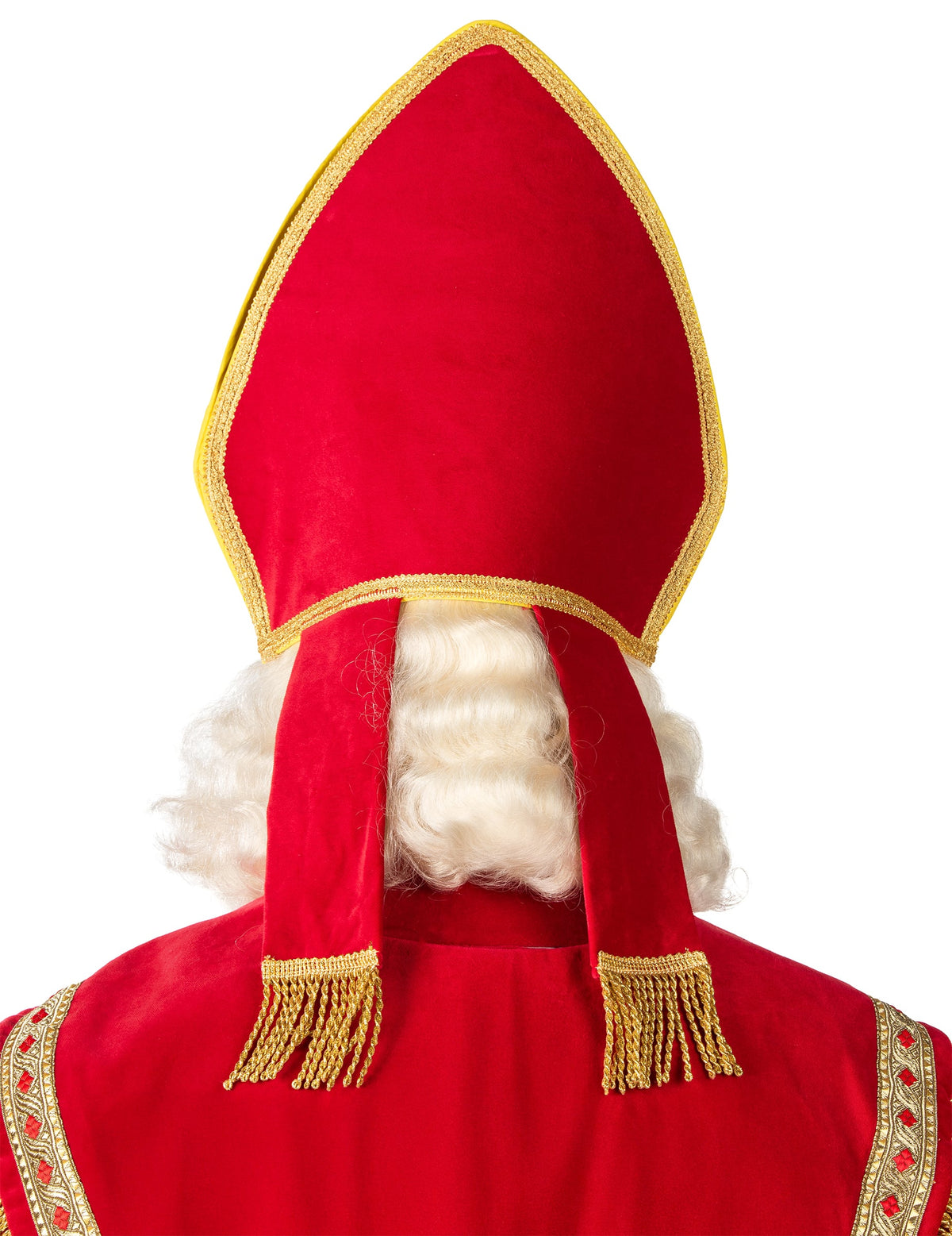 Vue de dos de la mitre du déguisement de Saint-Nicolas Haut de Gamme