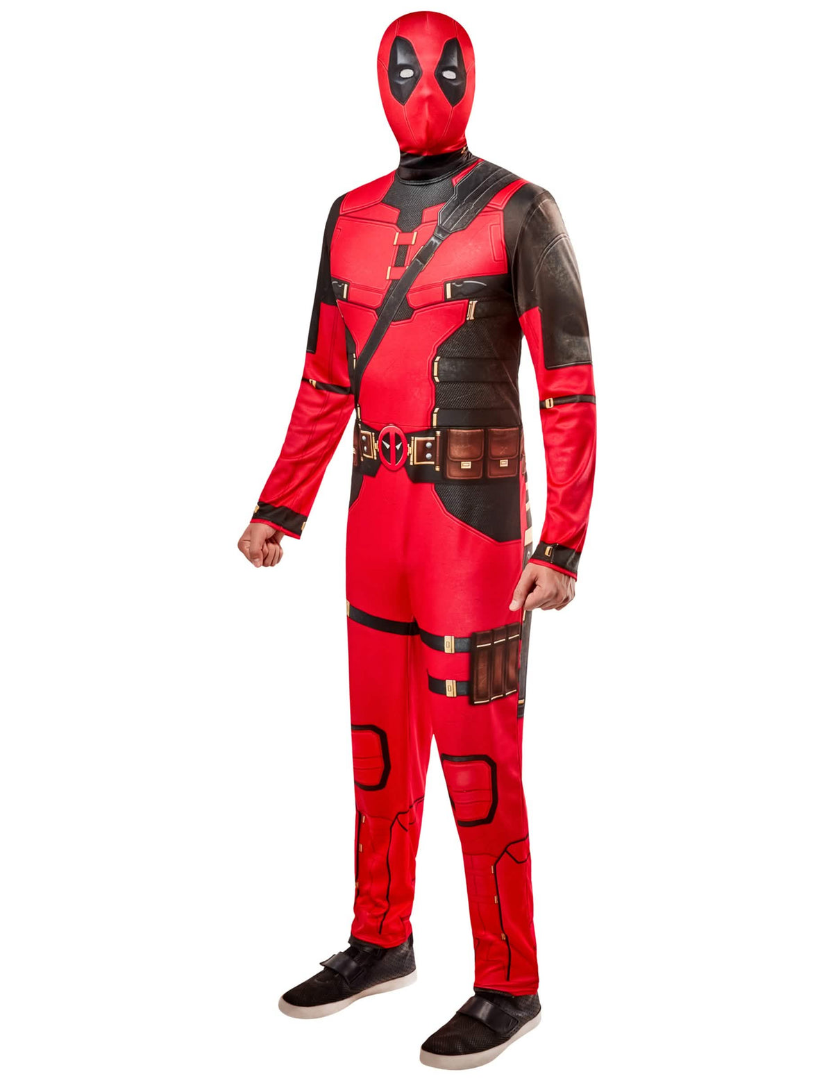 Déguisement Deadpool pour adulte rouge et noir avec masque
