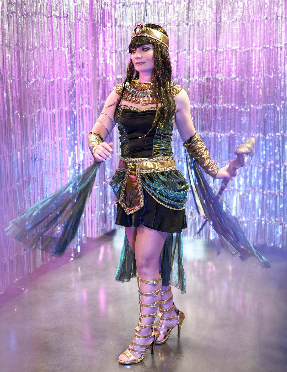 Disfarce rainha do Egipt-pto mulher