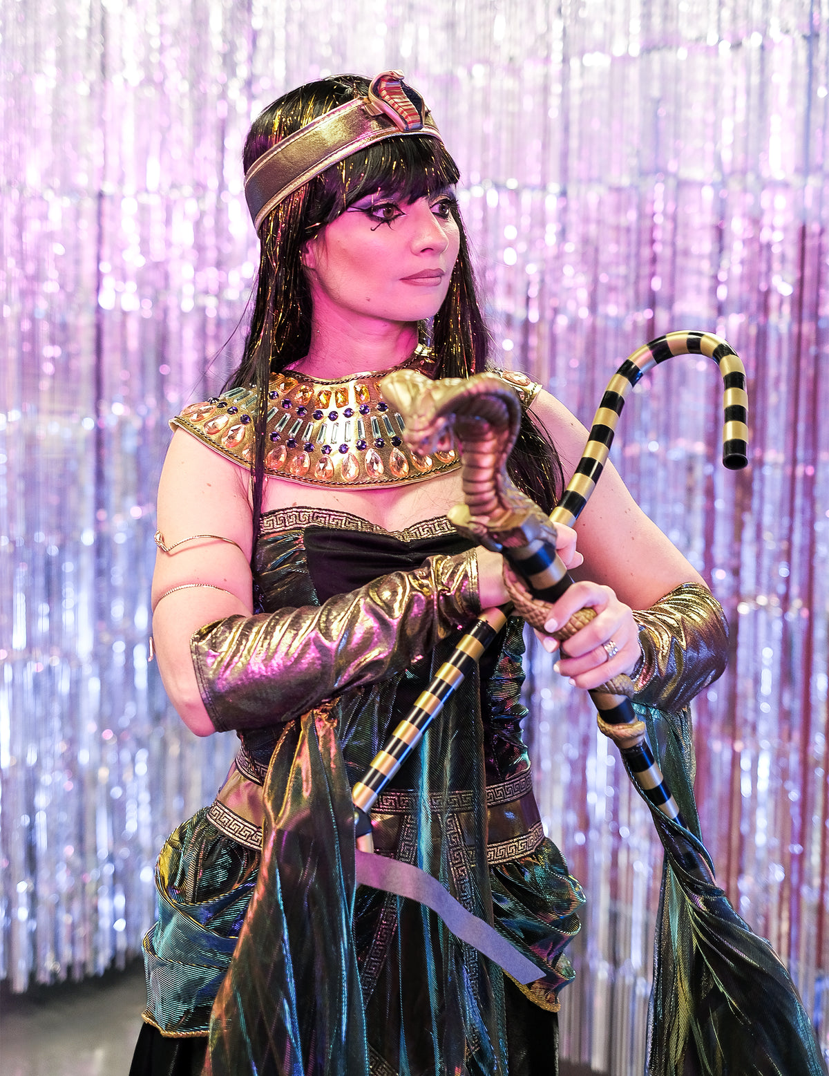 Disfarce rainha do Egipt-pto mulher