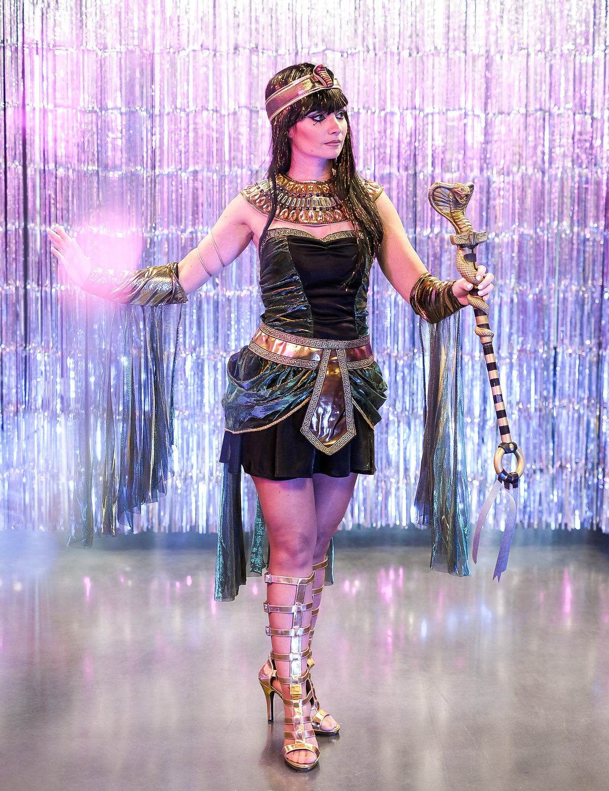Disfarce rainha do Egipt-pto mulher