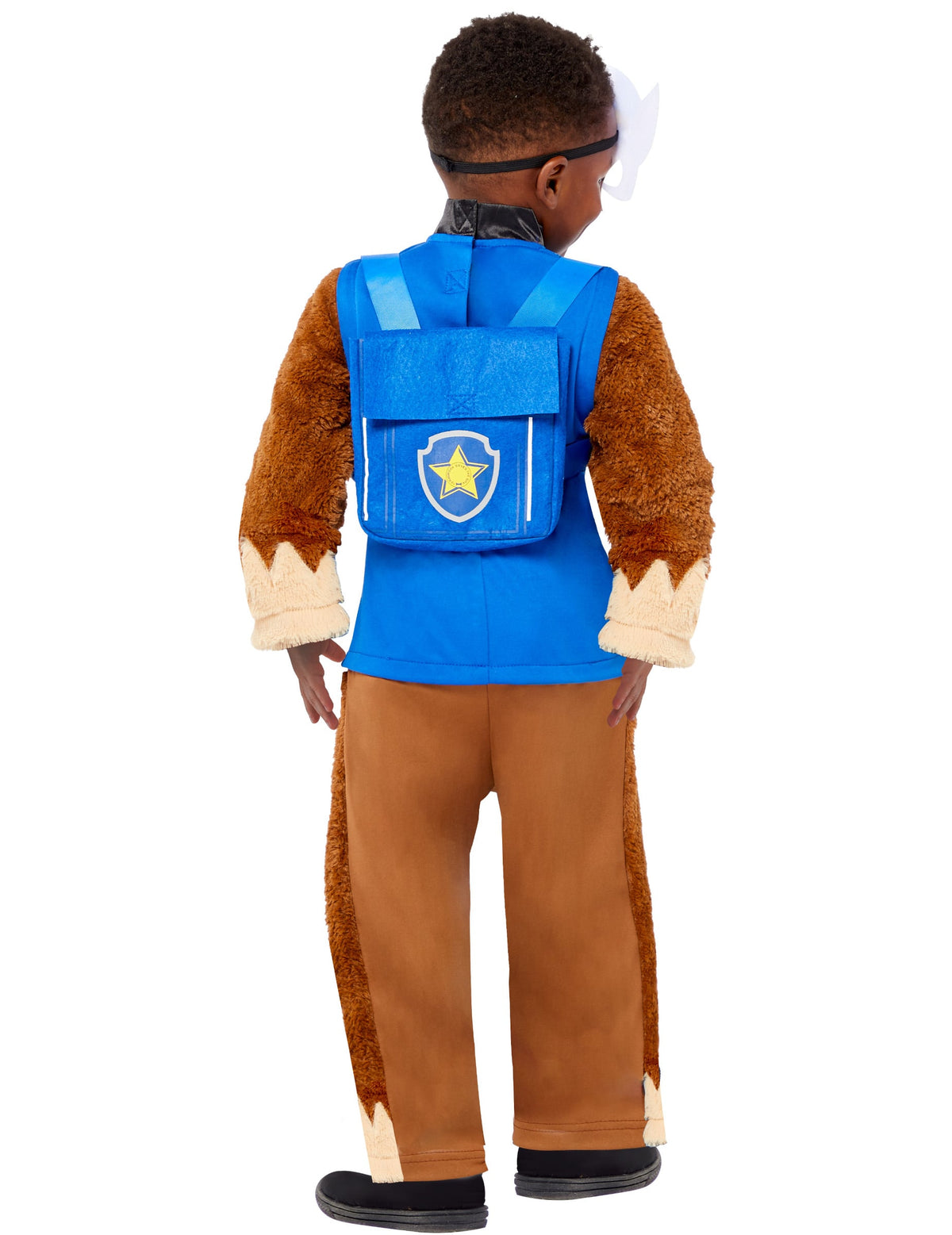 Vue de dos du déguisement deluxe Chase Pat'Patrouille pour enfant