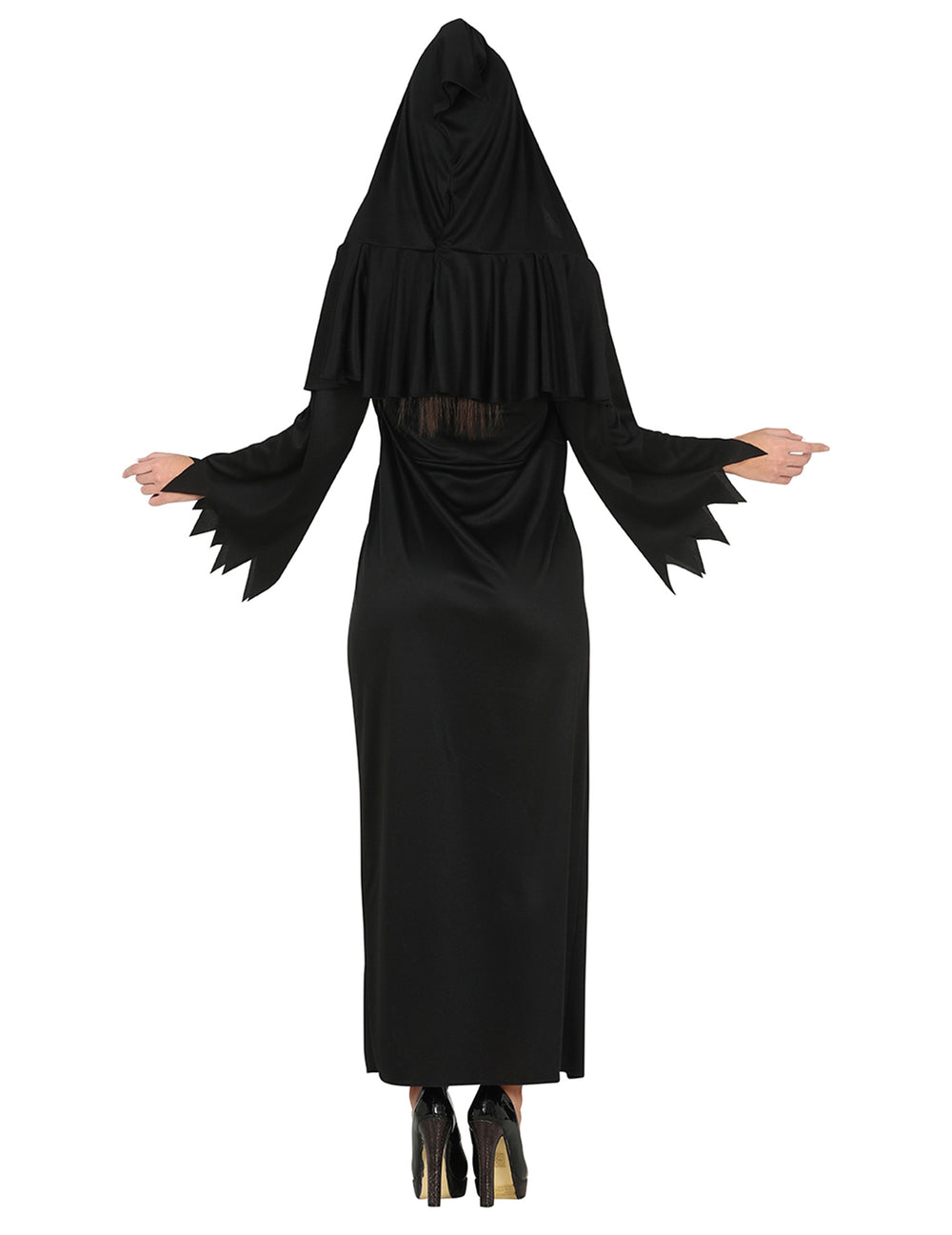 Vue de dos du déguisement démon satanique pour femme