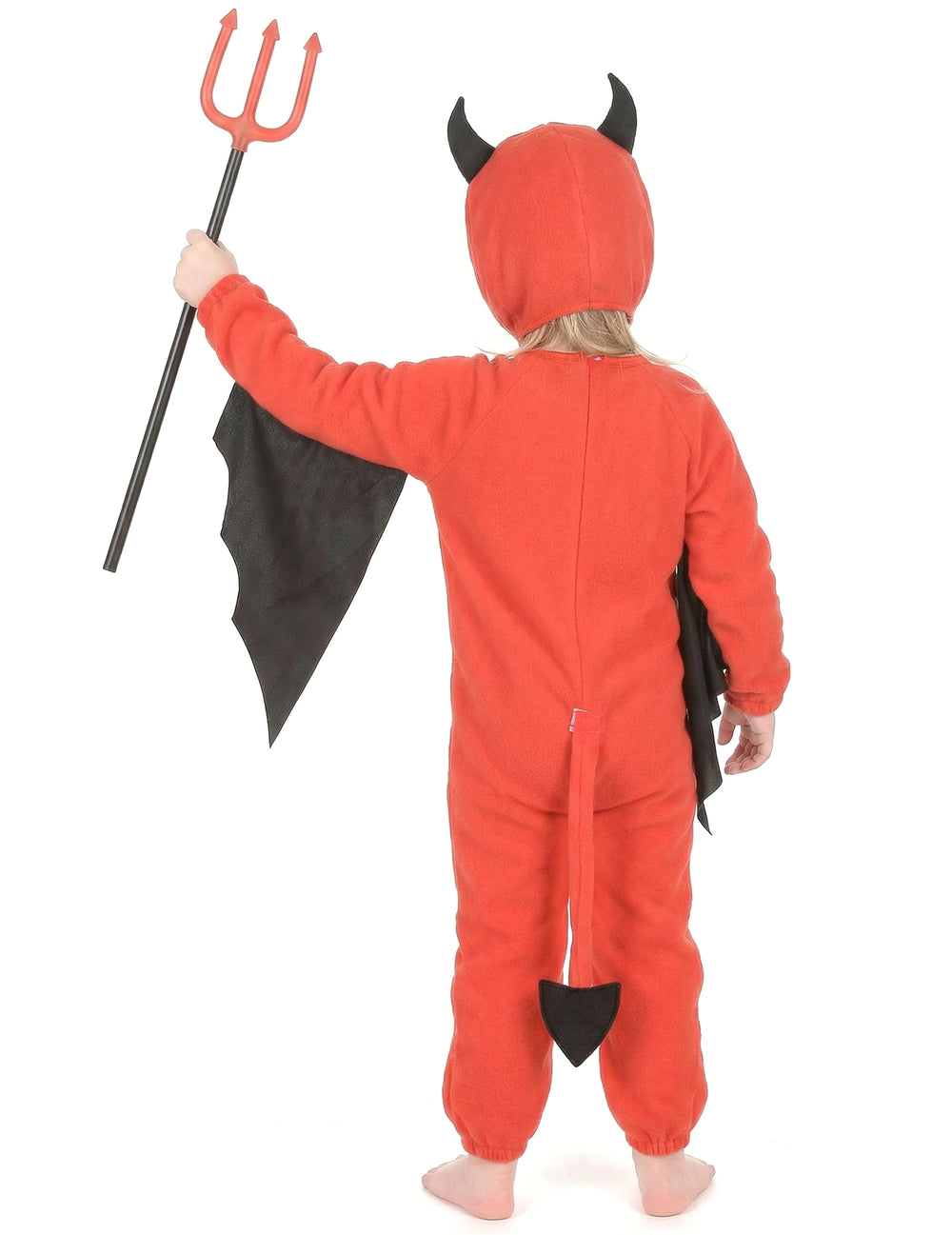 Vue de dos du déguisement de diable Halloween pour enfant
