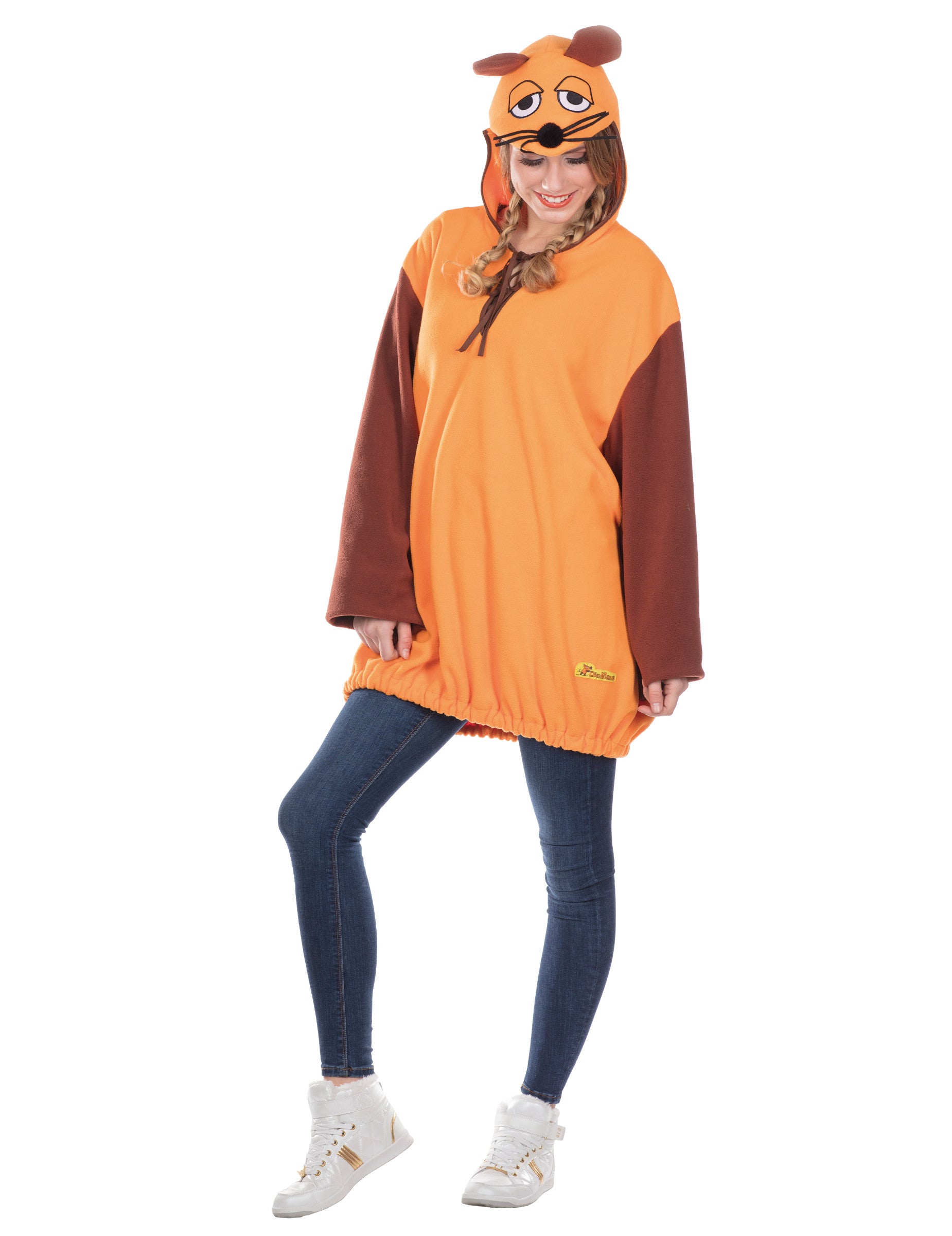 Déguisement Die Maus pour adulte orange et marron