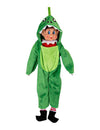 Fato de dinossauro para boneca duende traquina verde de peluche