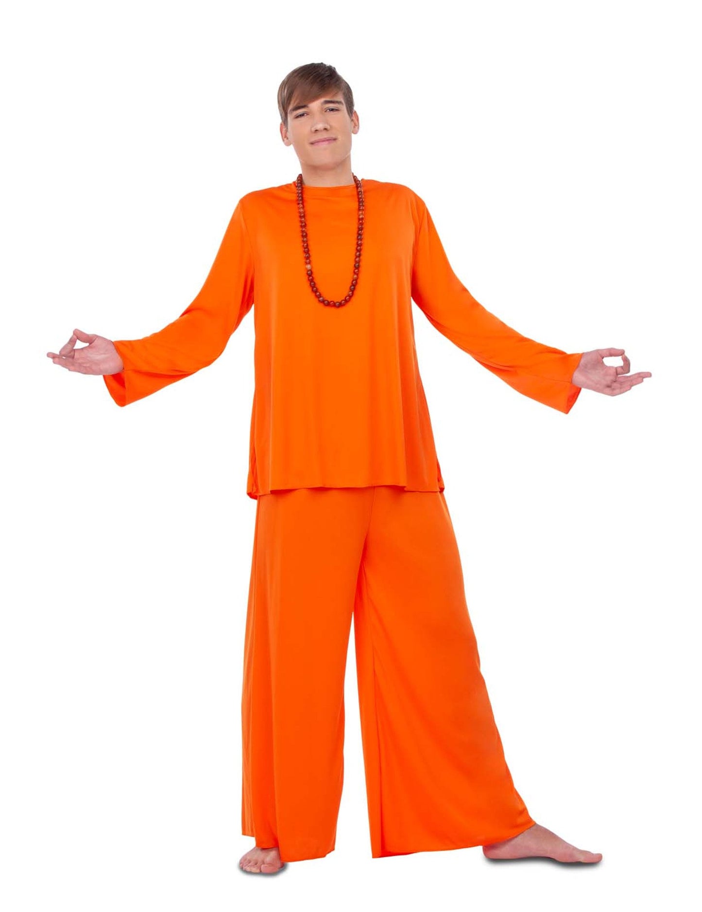 Déguisement de disciple pour homme orange avec collier