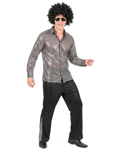 Disfarce de Disco prateado para homem