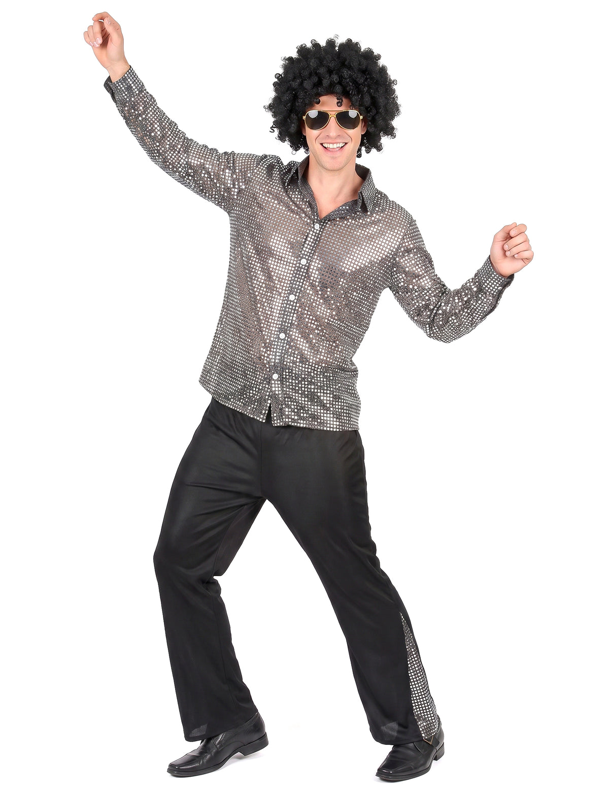 Disfarce de Disco prateado para homem