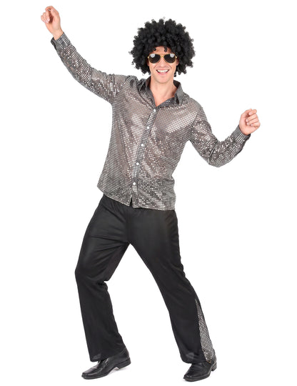 Disfarce de Disco prateado para homem