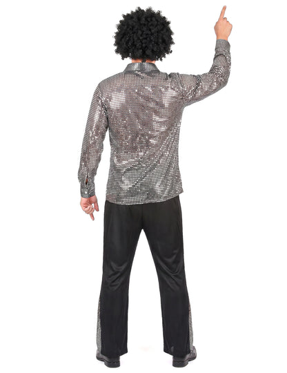 Disfarce de Disco prateado para homem