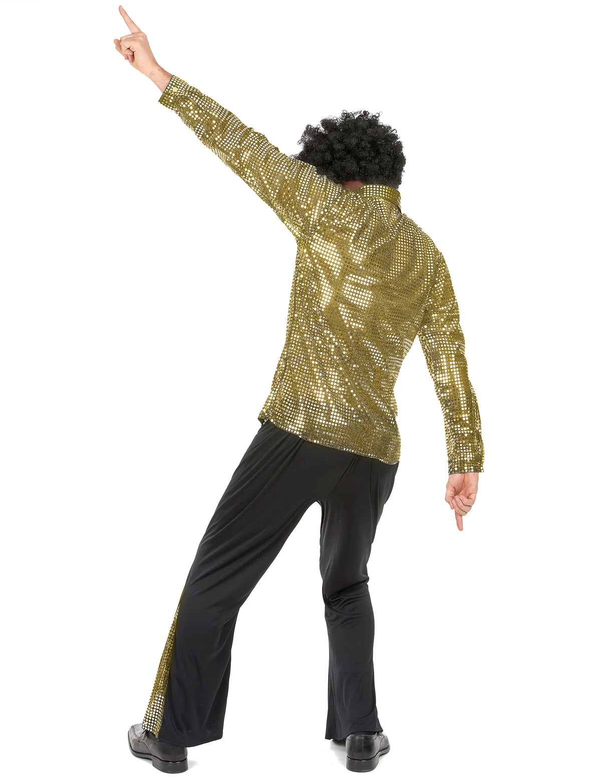 Disfarce disco dourado homem