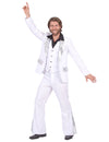 Disfarce disco homem branco e prateado