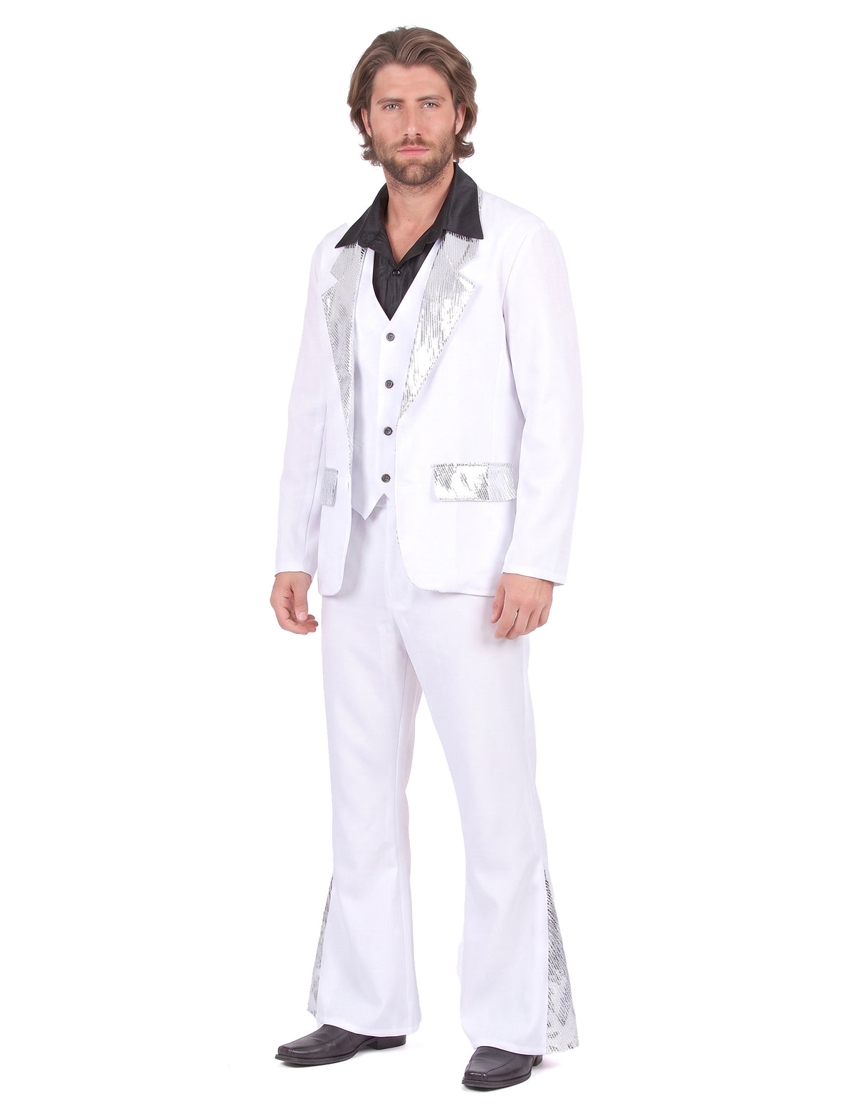 Disfarce disco homem branco e prateado