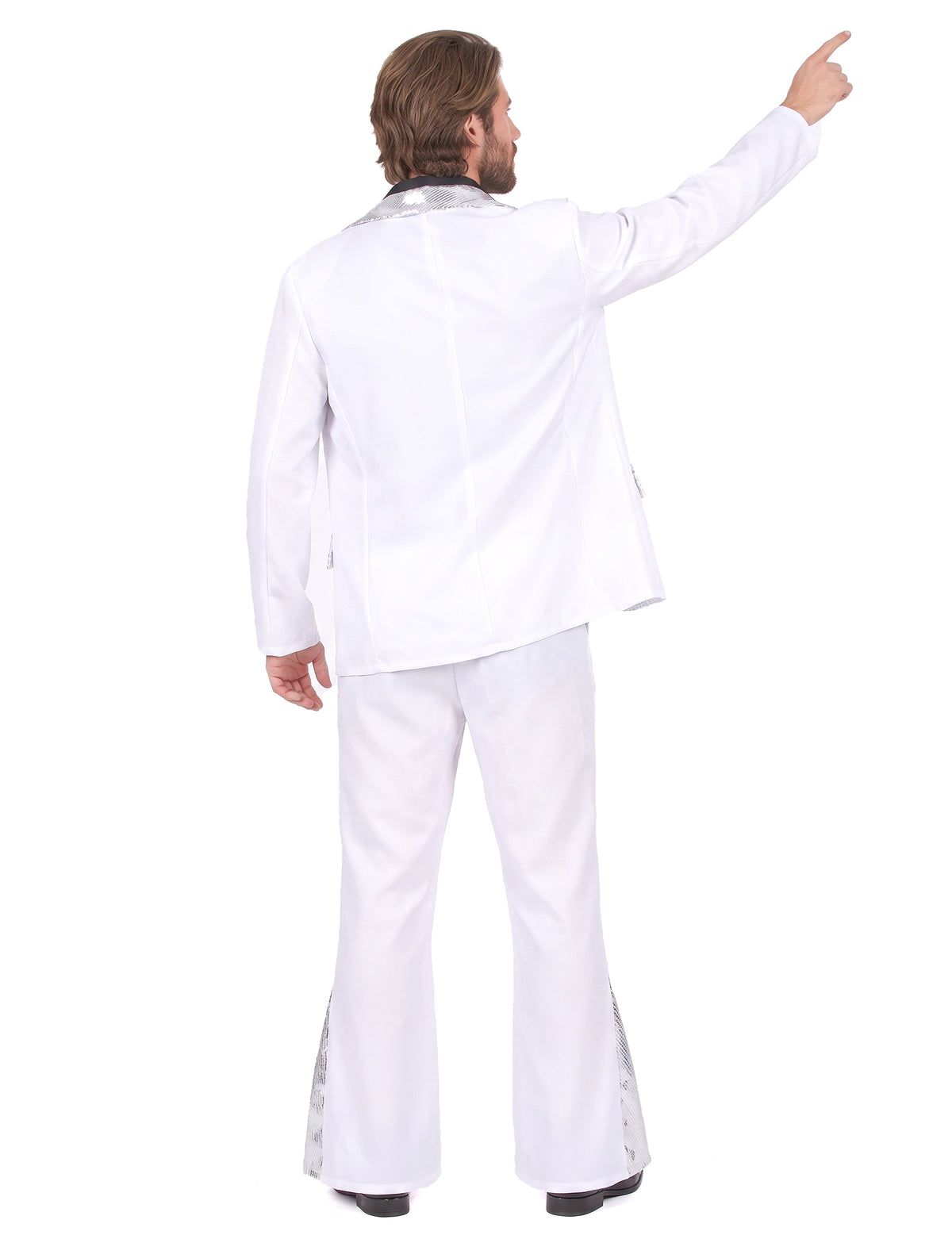 Disfarce disco homem branco e prateado