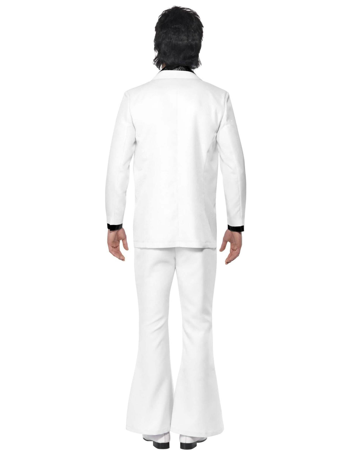 Vista de costas do fato disco para homem branco