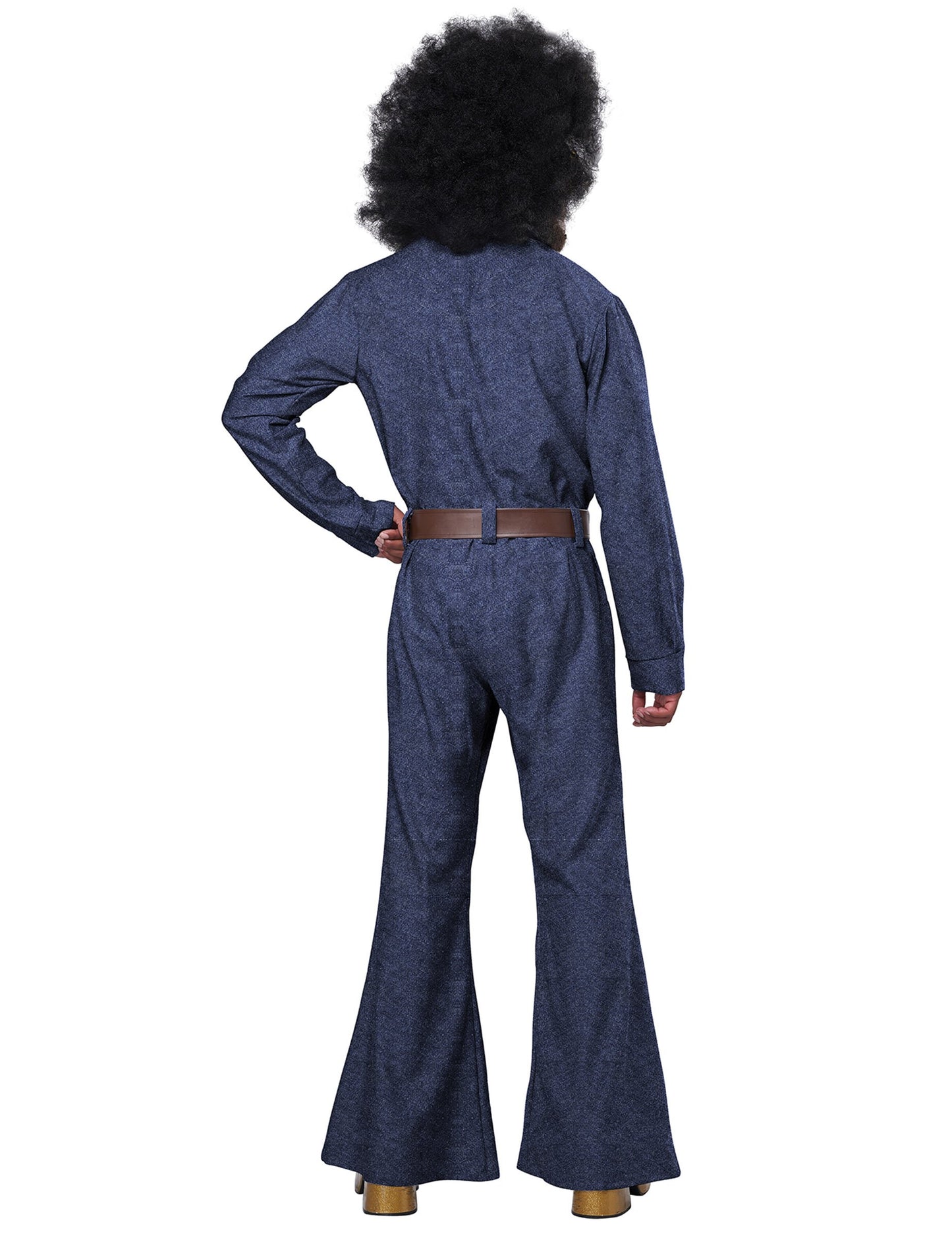 Vue de dos du déguisement disco pour homme