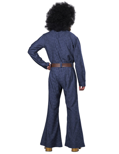 Vue de dos du déguisement disco pour homme