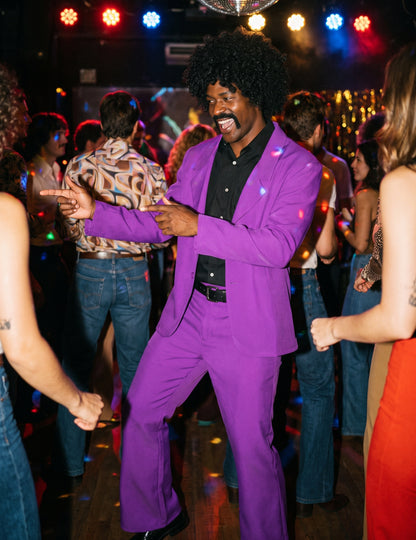 Disfarce disco violeta para homem