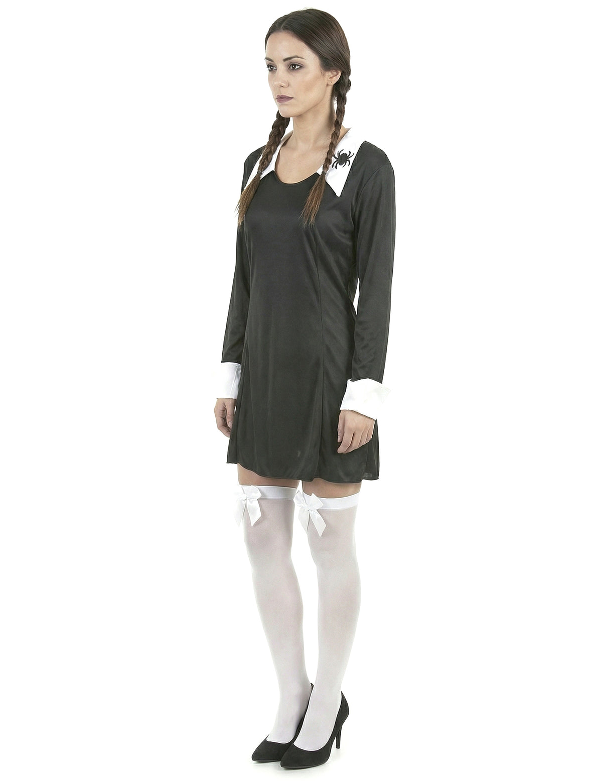 Vue de profil du déguisement d'écolière Halloween pour femme