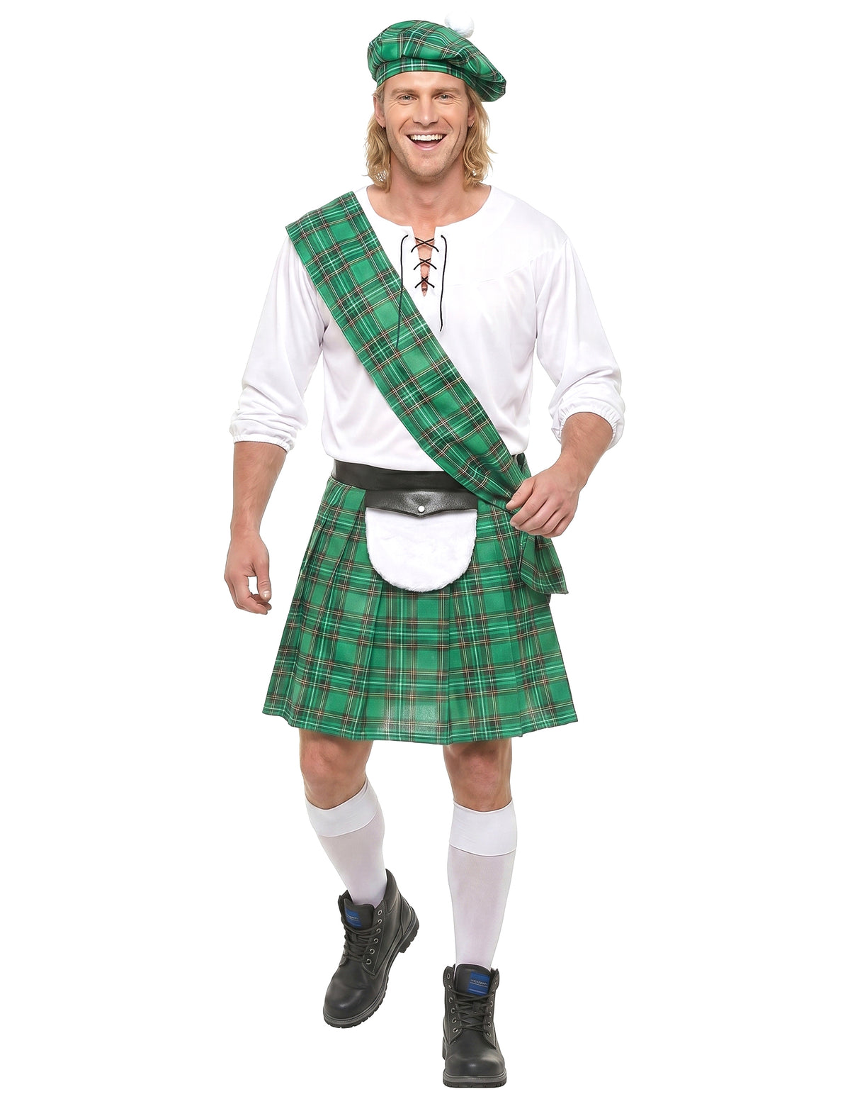 Disfarce Escossez em verde para Homem