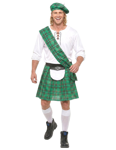 Disfarce Escossez em verde para Homem