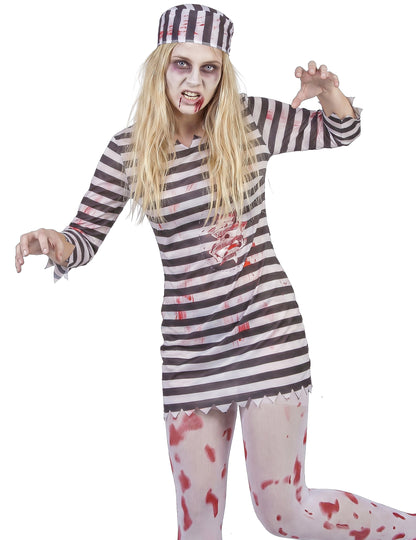 Disfarce prisioneira zombie mulher