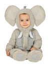 Déguisement éléphant peluche pour bébé gris