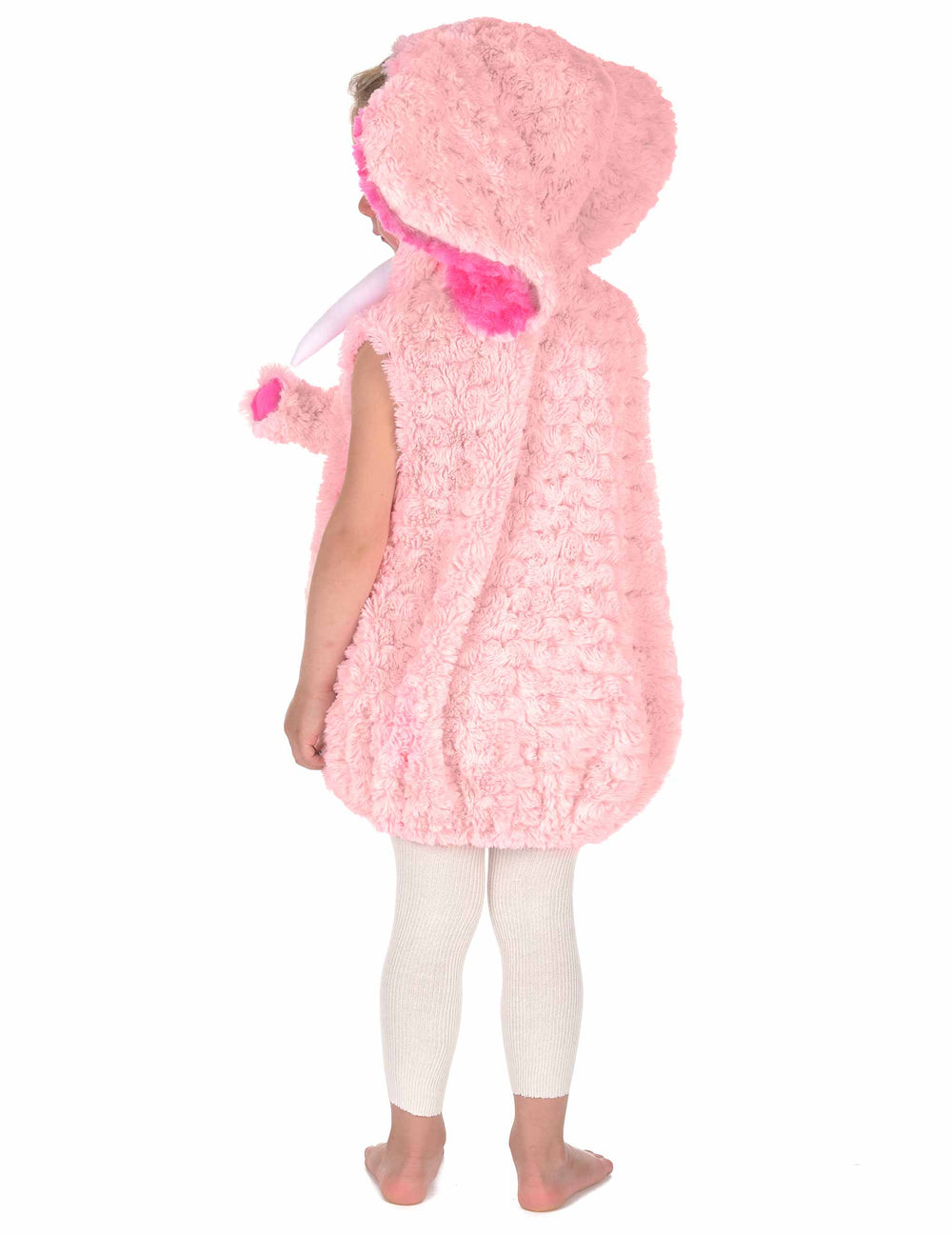Vue de dos du déguisement éléphant pour enfant rose