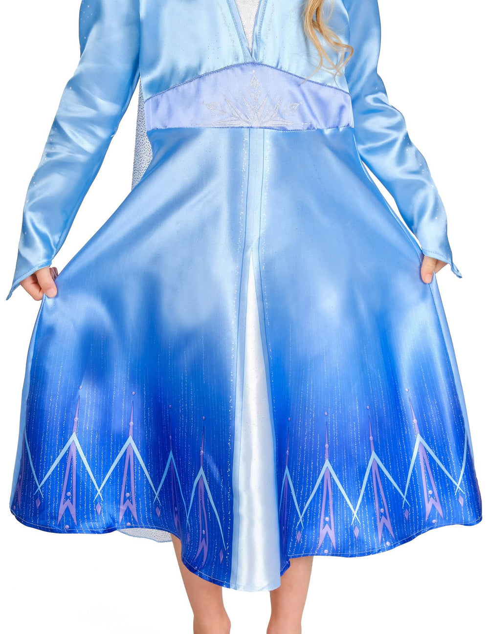 Détail de la jupe du déguisement Elsa Reine des Neiges 2 classique