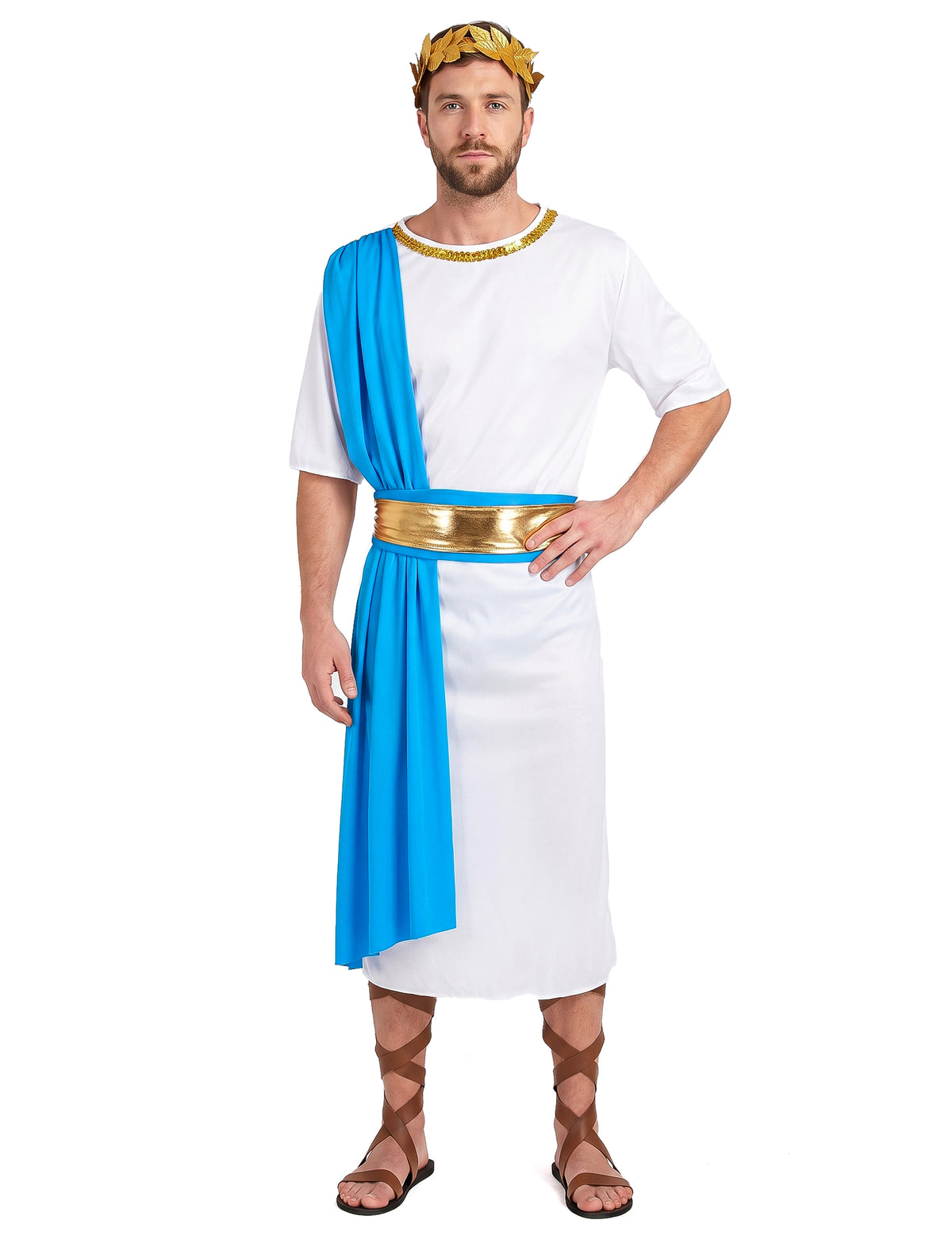 Disfarce Imperador grego azul - homem