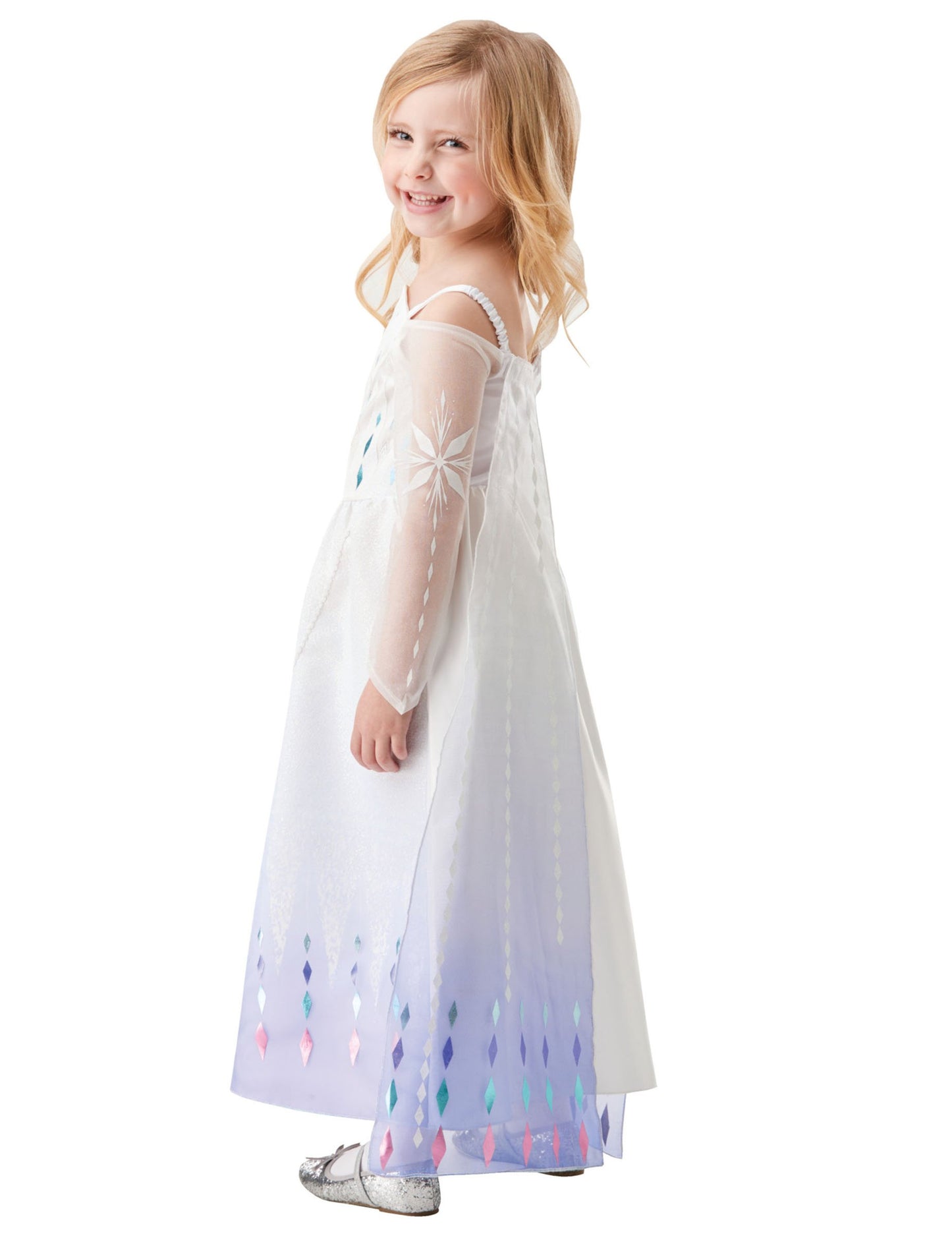 Vue de profil du déguisement épilogue Elsa La Reine des neiges 2