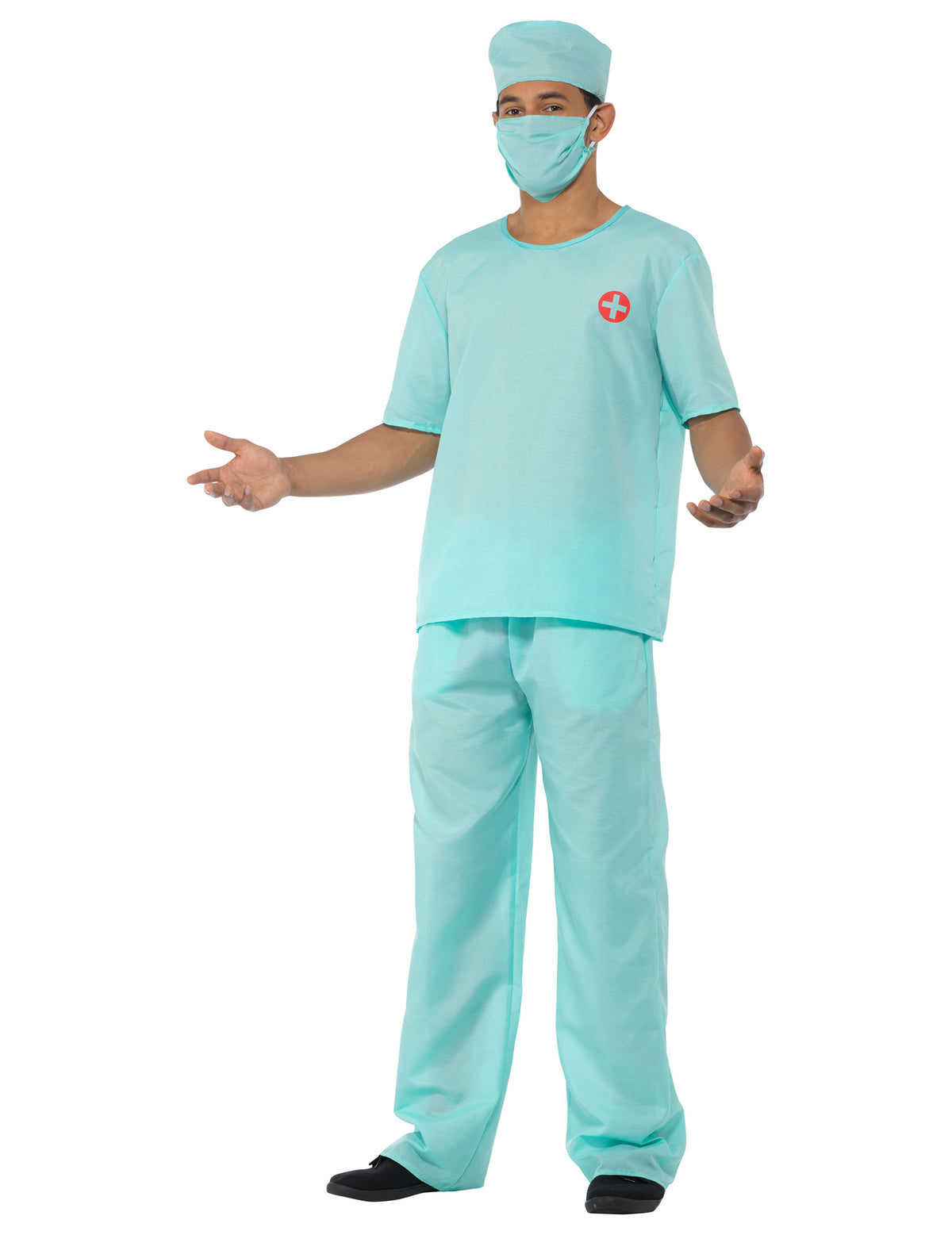 Vue d'ensemble du déguisement et accessoires docteur chirurgien