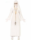 Déguisement nonne blanche fantôme pour femme avec long chapelet