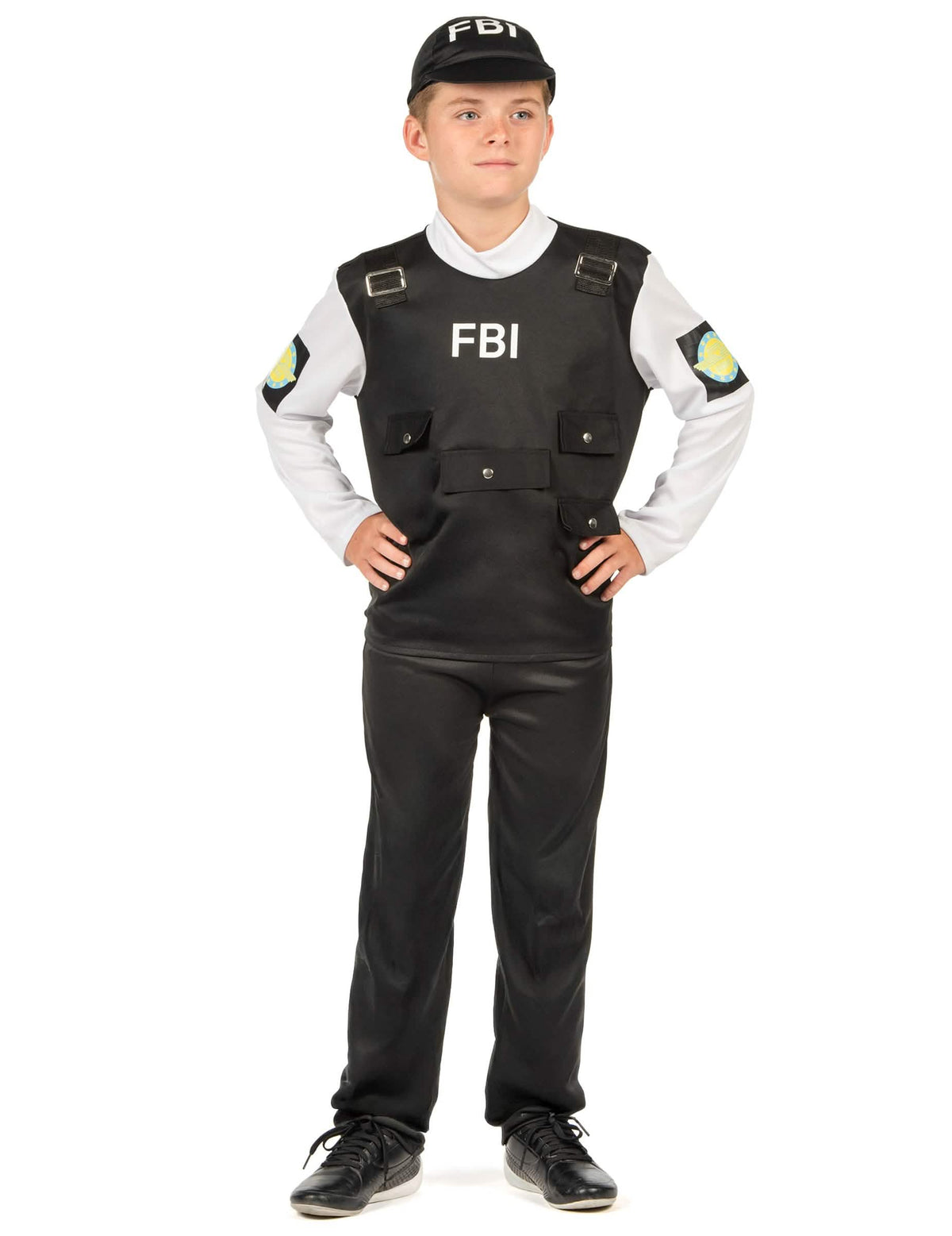 Vista frontal do fato de FBI para criança