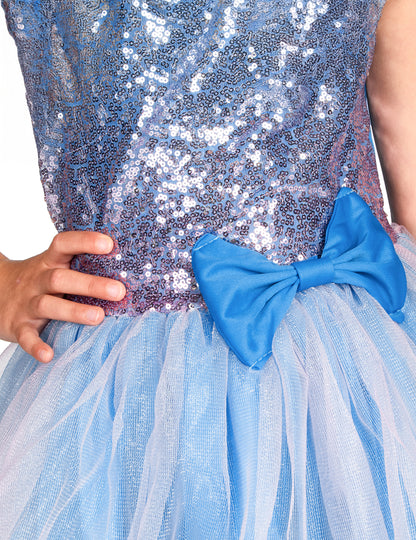 Disfarce de fada rosa e azul para menina