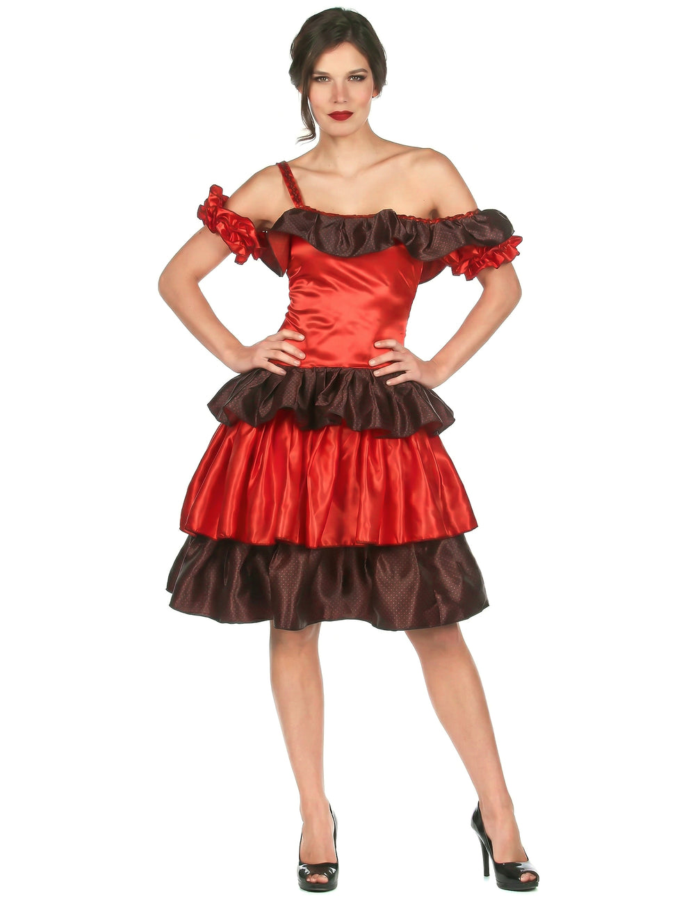 Vue de face du déguisement flamenco