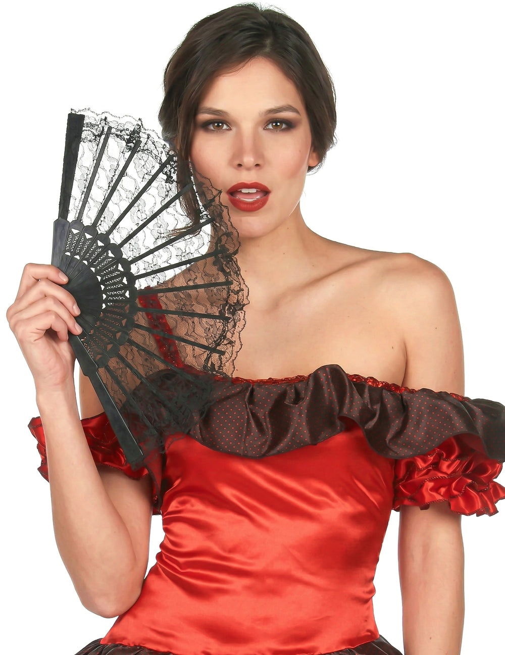 Éventail en dentelle du déguisement flamenco