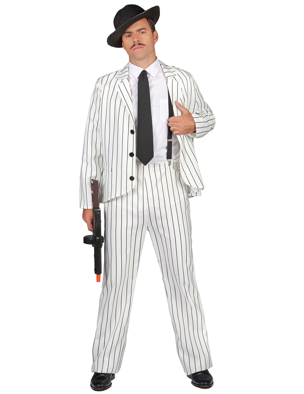 Disfarce ganster branco homem