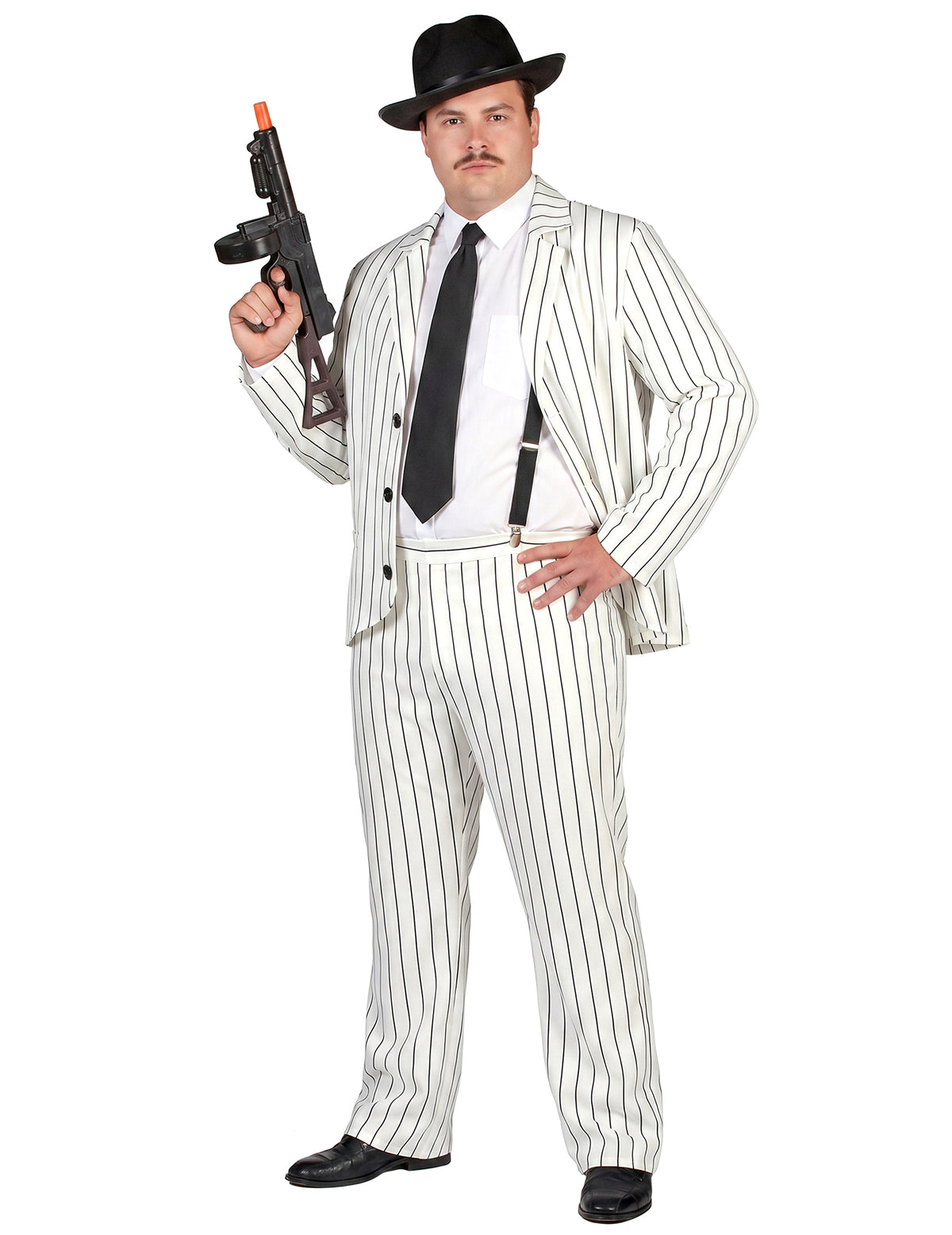 Disfarce ganster branco homem