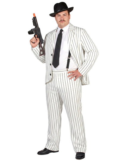 Disfarce ganster branco homem