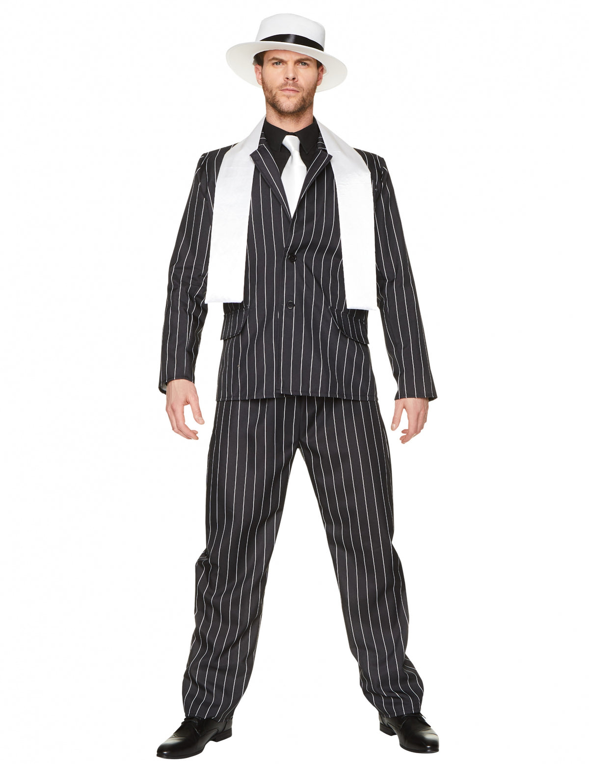 Vue de face du déguisement gangster pour homme