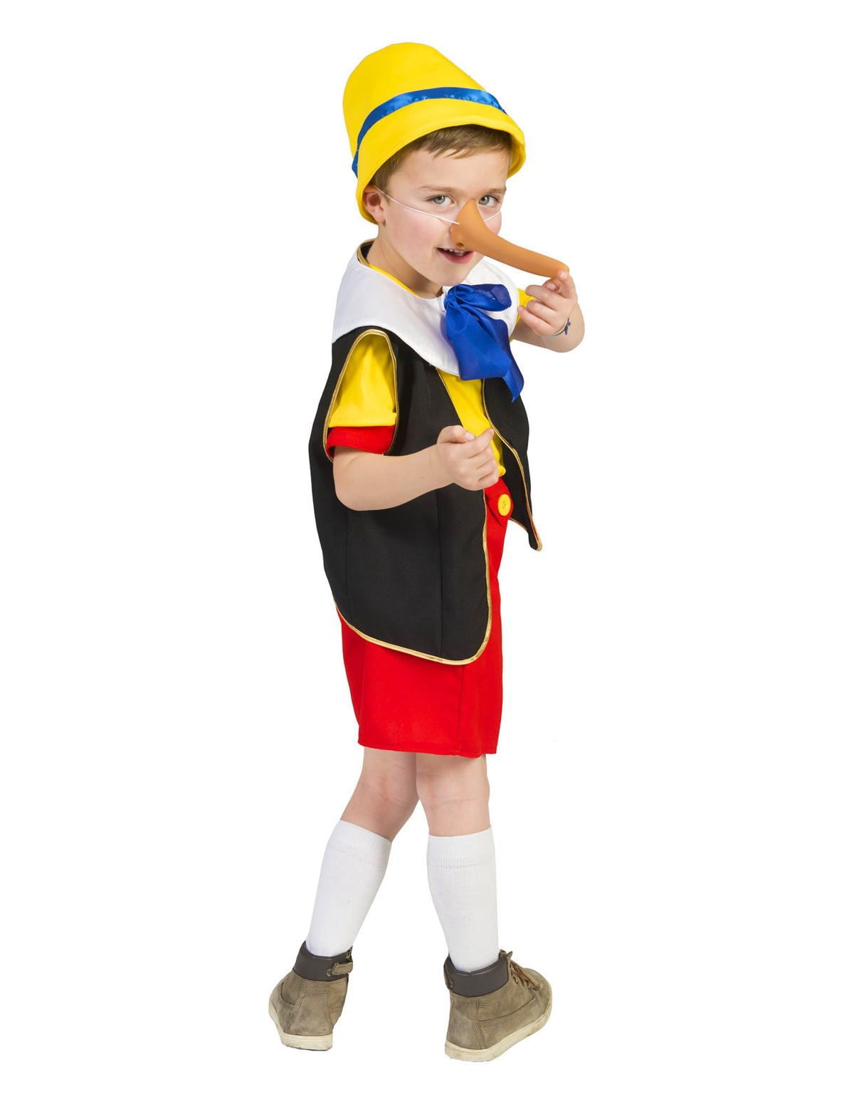 Vue de profil du déguisement de menteur pour enfant