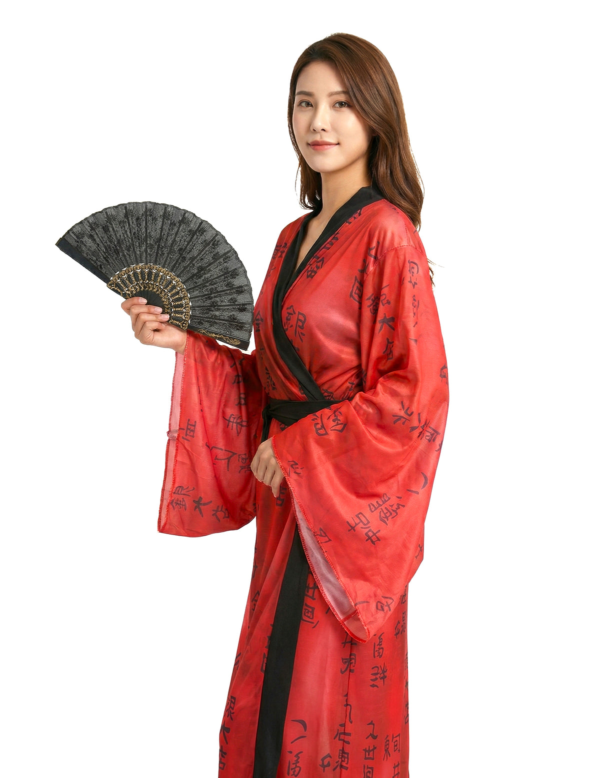 Vue de dos du déguisement de geisha pour femme kimono