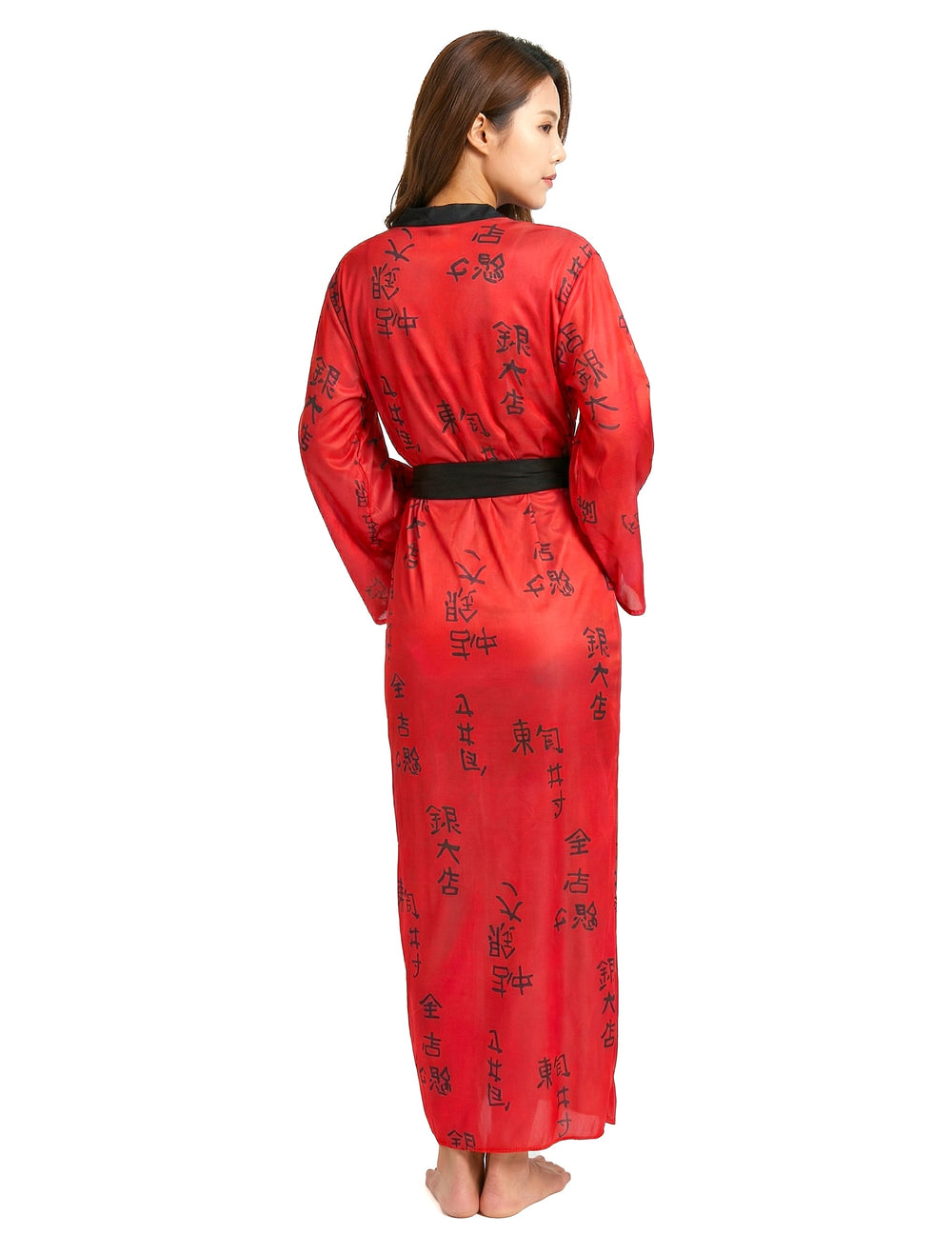 Vue de dos du déguisement kimono geisha