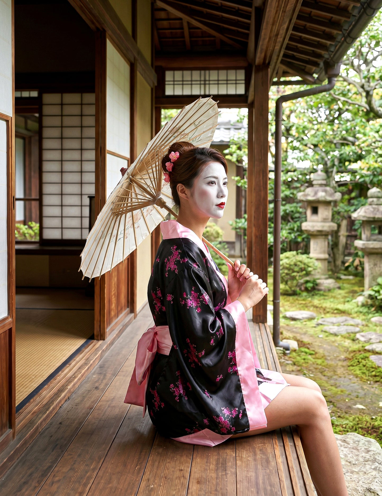 Disfarce geisha para mulher