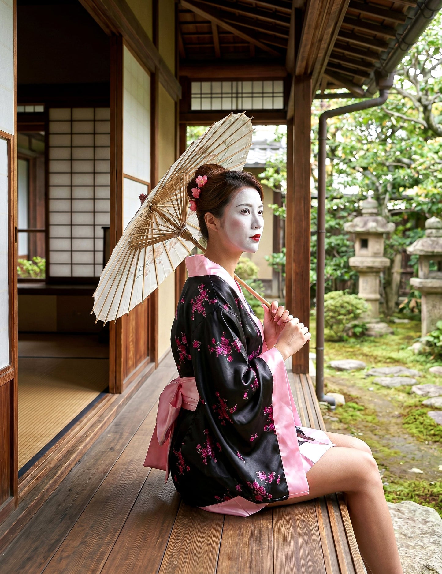 Disfarce geisha para mulher